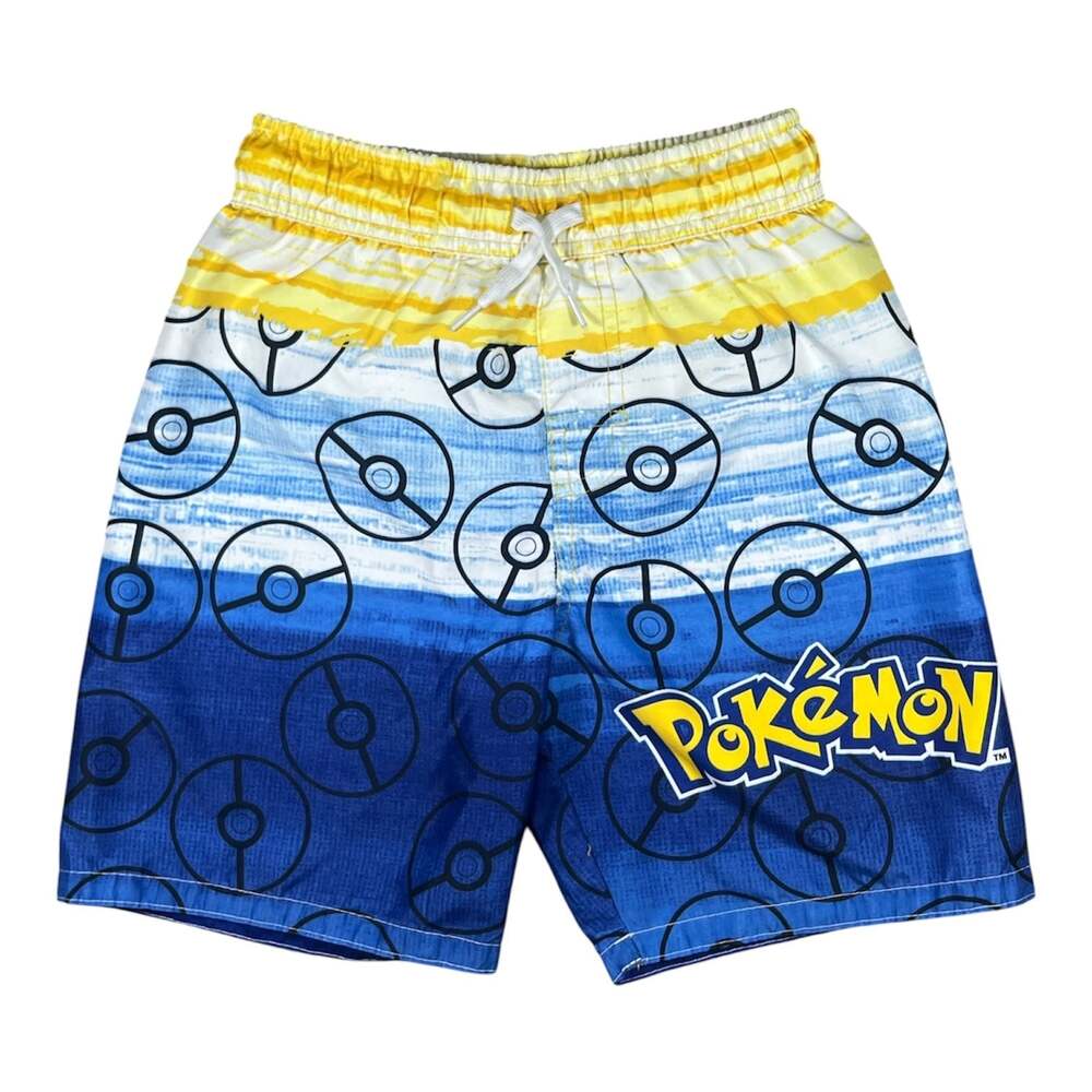 Pokémon Boys Size M Swim Trunks Poké Ball Print